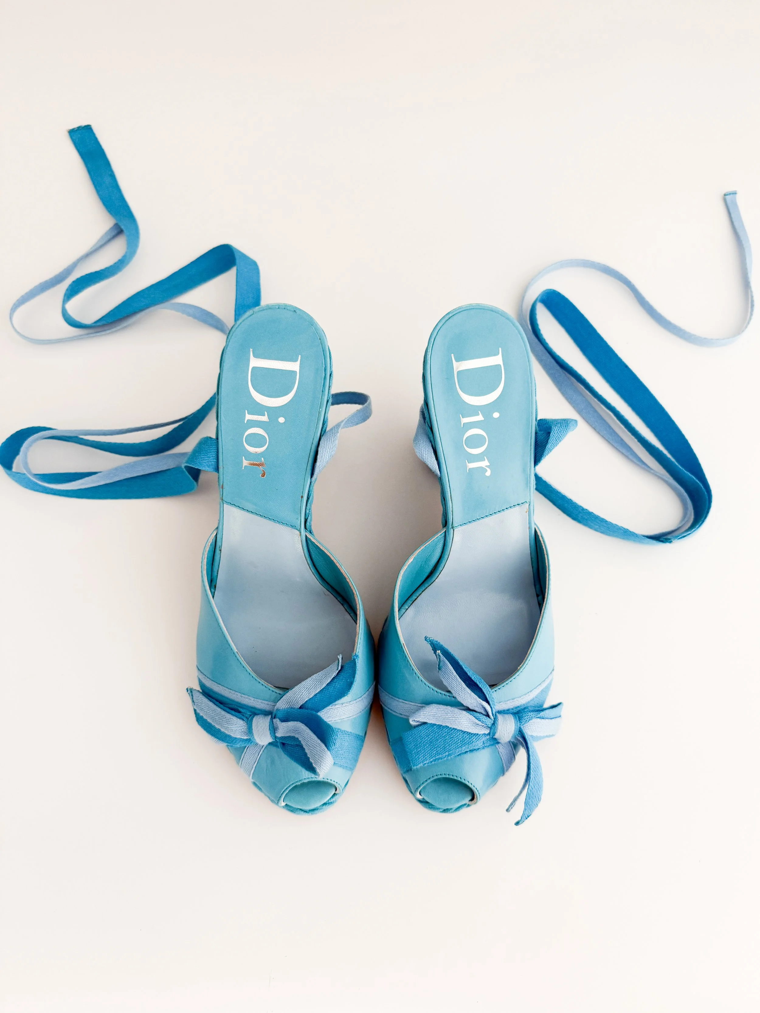 その他 Miu Miu Miu Vintage Denim Flower Sandal Heels (US 7.5 / IT 37.5